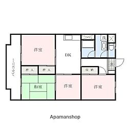 リバーサイドハイツ 5階4DKの間取り