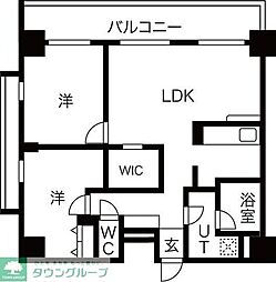 アーバンポイント高崎 2LDKの間取図画像