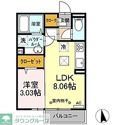 オペラハウス下之城 1LDKの間取図画像