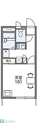 レオパレスKM 1Kの間取図画像