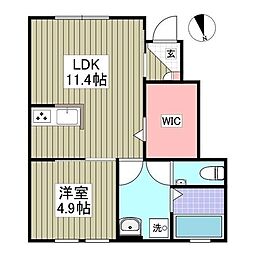 ＡＮＩＭＡＬ　ＫＩＮＧＤＯＭ 1階1LDKの間取り