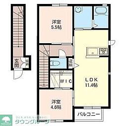 Sクラヴィエ2 2LDKの間取図画像