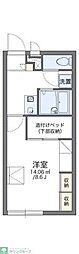 レオパレス安堀 1Kの間取図画像