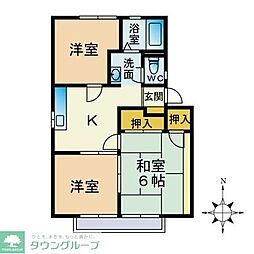 エスポワールDMANBA 3Kの間取図画像