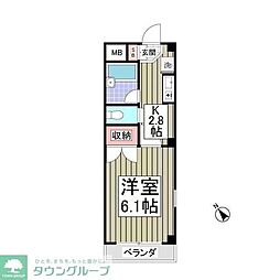 スプリングフィールド 1Kの間取図画像