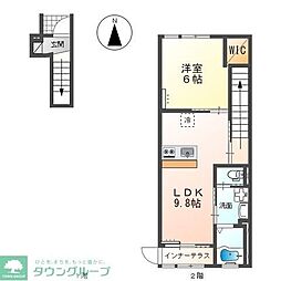 カメリア 1LDKの間取図画像