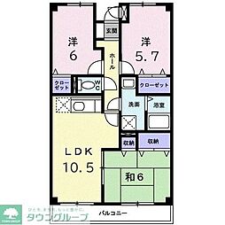 ルーシャス21 3LDKの間取図画像