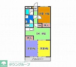 栄徳マンション 3DKの間取図画像