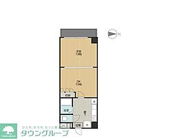 けやきヒルズ南町 1DKの間取図画像