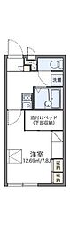 レオパレスwind 1Kの間取図画像