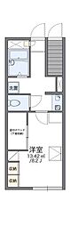 レオパレスアジサイ 1Kの間取図画像
