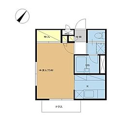 コーポヤマヨシ 1階1Kの間取り
