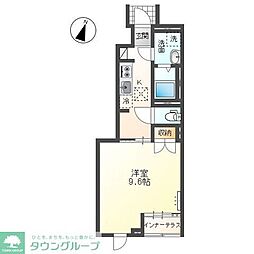 仮)太田市西本町アパート新築工事 1Kの間取図画像