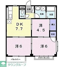 ＭＴ21　Ｂ 2階3DKの間取り