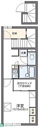 レオパレスナイスステイ 1Kの間取図画像