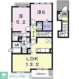 コンフォーティア2 2LDKの間取図画像