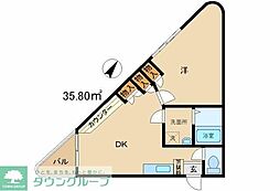 群建第2コーポ 1DKの間取図画像