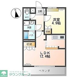 来夢1 2階1LDKの間取り
