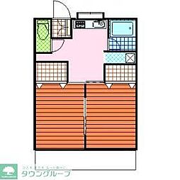 松本マンション1 2DKの間取図画像
