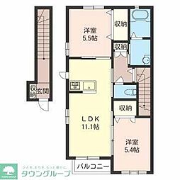 コート・リシャールB 2LDKの間取図画像