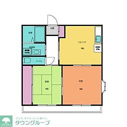 文京アベニュー 2LDKの間取図画像