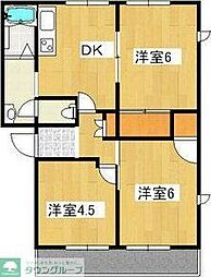 ヴィルヌーブC 3DKの間取図画像