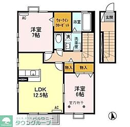 グリーンハウスC 2LDKの間取図画像