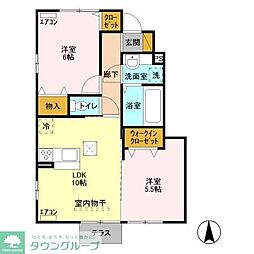 クレール半田 2LDKの間取図画像