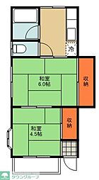 Kハイツ 2Kの間取図画像