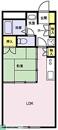 高砂ハイツ高崎東口 1LDKの間取図画像