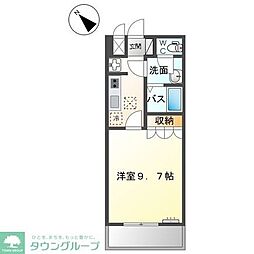 ジャルディニエールＡ 2階1Kの間取り