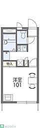 レオパレスクリア 1Kの間取図画像