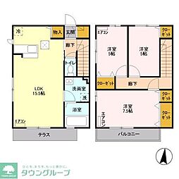 グレースファンタジア　I 2階3LDKの間取り