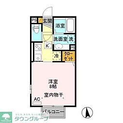 Ｈａｎａ Ｓａｋｕ 1階1Kの間取り