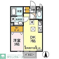 ＩＳＨＩＫＡＷＡ　ＨＩＬＬＳ　VII 1階1DKの間取り