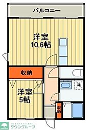エルシード 3階1LDKの間取り
