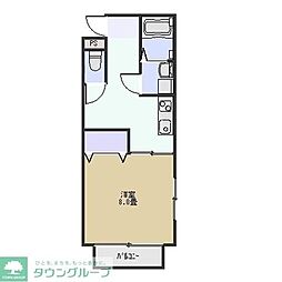 和雅家壱番館 1階1Kの間取り
