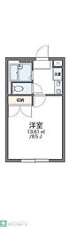 レオパレスプリエール 1Kの間取図画像