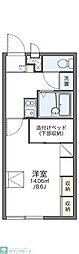 レオパレスはっぴい 1Kの間取図画像