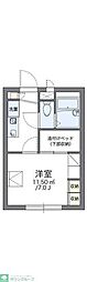レオパレストレディオス 1Kの間取図画像