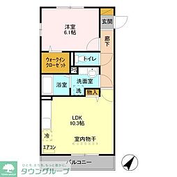 Ｓｋｙ ルーム　III 2階1LDKの間取り