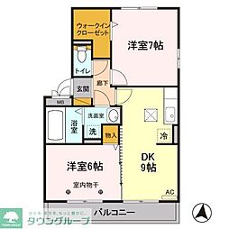 エスポワール 2DKの間取図画像