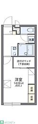 レオパレススリーホークス 1Kの間取図画像
