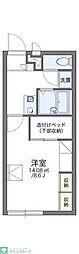 レオパレスマメゾン 1Kの間取図画像