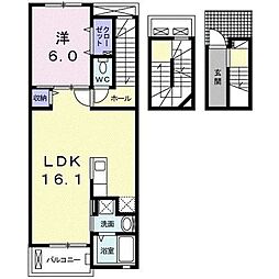 ネオ　ファミール 3階1LDKの間取り