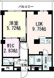 ラシーネ錦町 1LDKの間取図画像