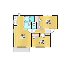エトワール2 2LDKの間取図画像