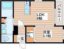 フォリアル長町グランデ 1LDKの間取図画像