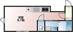 アパート 1Kの間取図画像