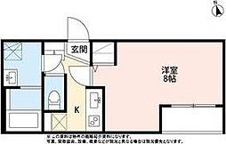 カーサ・トレセント 1Kの間取図画像